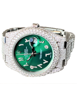 Rolex Datejust II Iced-Out 19.00 Cts VS1 Diamond Quality Green Dial
