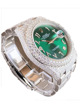 Rolex Datejust II Iced-Out 19.00 Cts VS1 Diamond Quality Green Dial