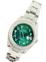 Rolex Datejust II Iced-Out 19.00 Cts VS1 Diamond Quality Green Dial