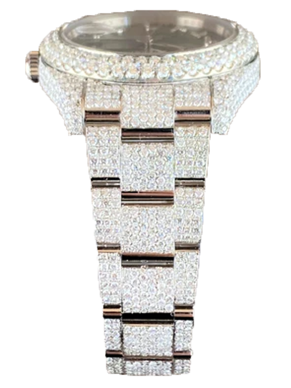 Rolex Datejust II Iced-Out 19.00 Cts VS1 Diamond Quality Green Dial