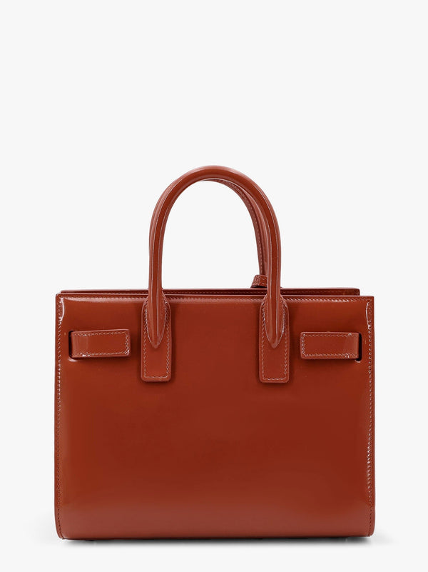 Saint Laurent Sac de Jour Nano Patent Leather Handbag with Metal Padlock