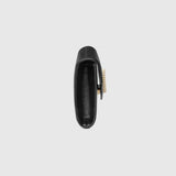 Gucci Broadway Leather Clutch with Double G Black Leather