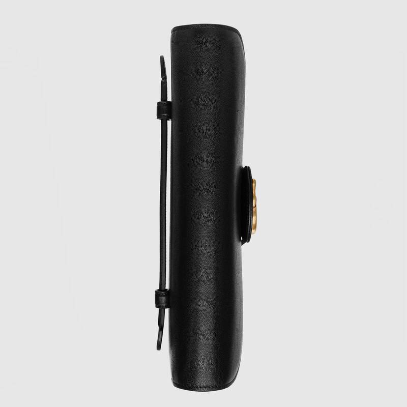 Gucci Clutch with Double G Black Leather