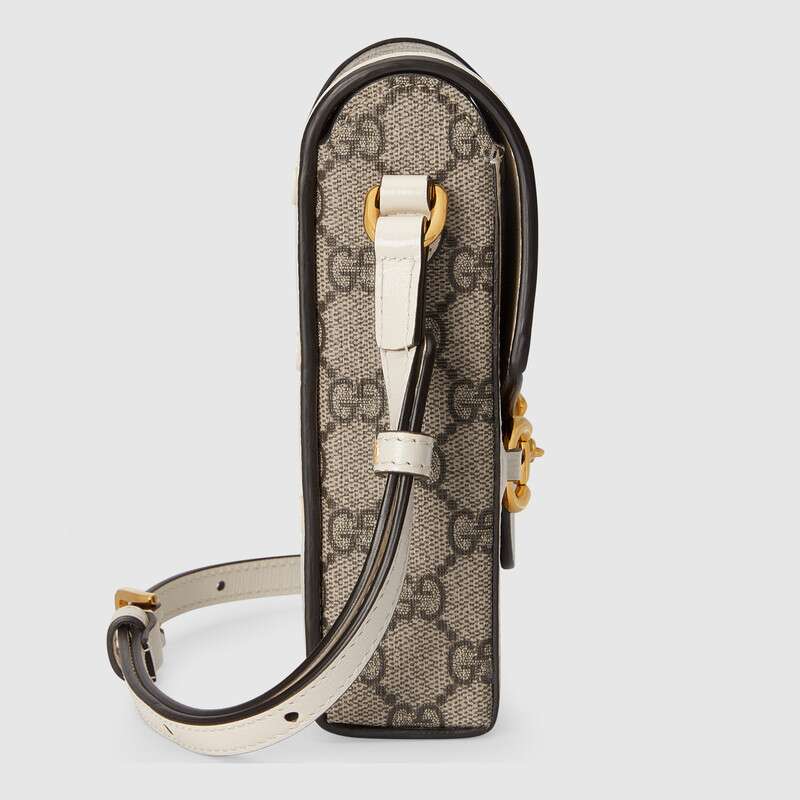 Gucci Horsebit 1955 Mini Bag White Leather