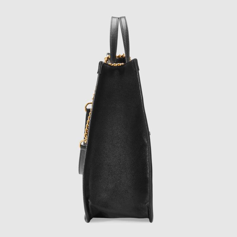Gucci Horsebit 1955 Large Tote Bag Black Leather