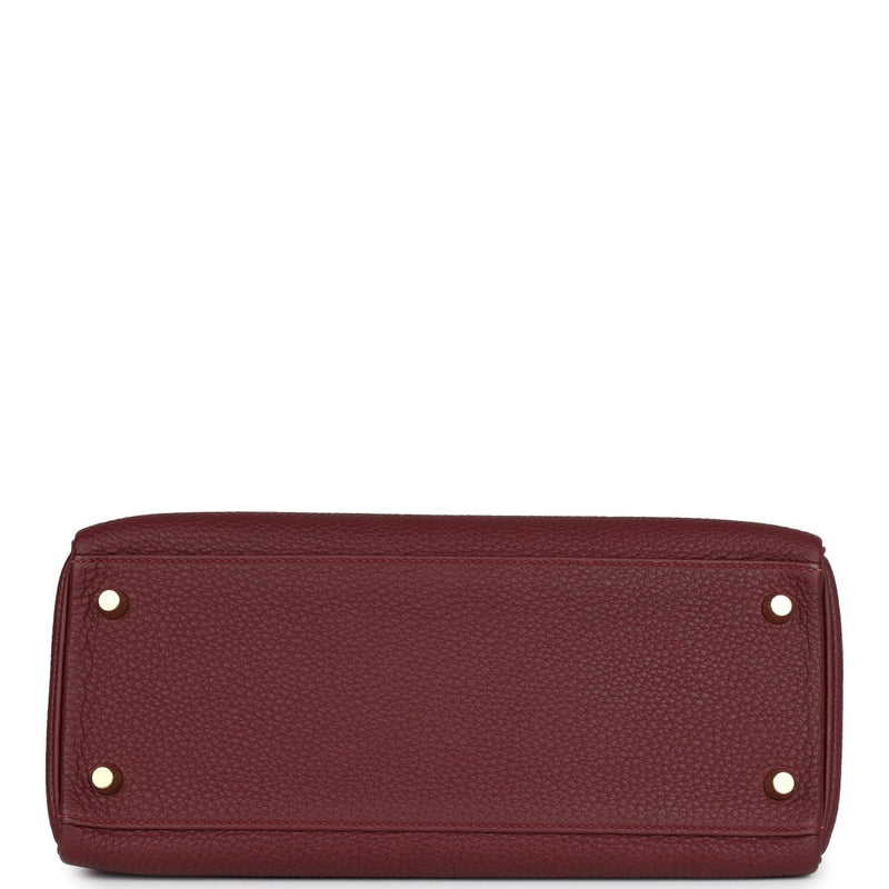 Hermes Kelly Retourne 28 Rouge H Togo Gold Hardware