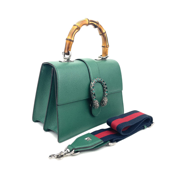 Gucci Dionysus Leather Super Mini Bag Hibiscus Red Leather