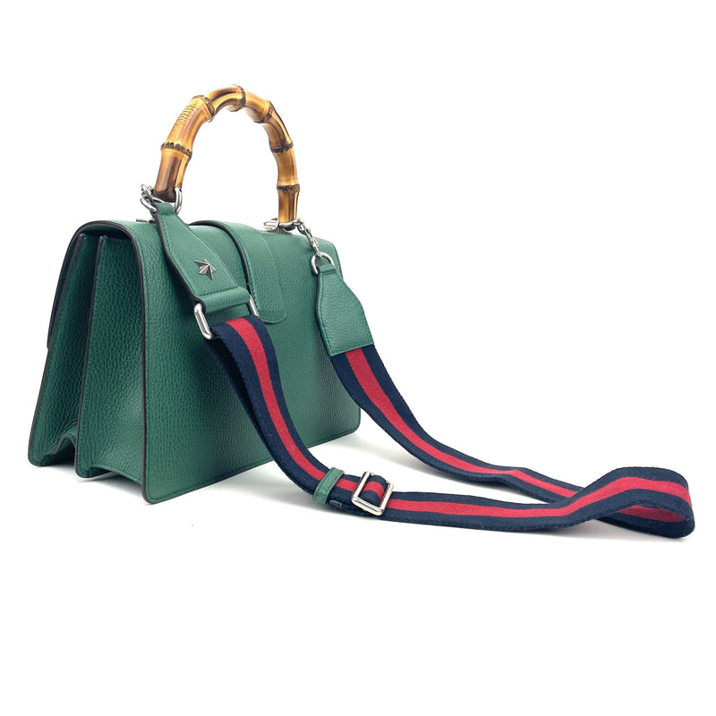 Gucci Dionysus Leather Super Mini Bag Hibiscus Red Leather