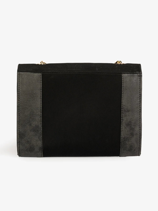 Classic Clutch with Brooch – Black