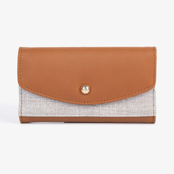Blush Glitter Wallet – Brown