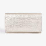 Snakeskin Texture Wallet – Golden