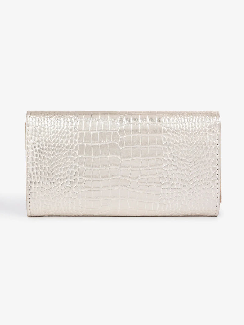 Snakeskin Texture Wallet – Golden
