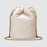 Gucci GG Marmont Mini Bucket Bag White leather