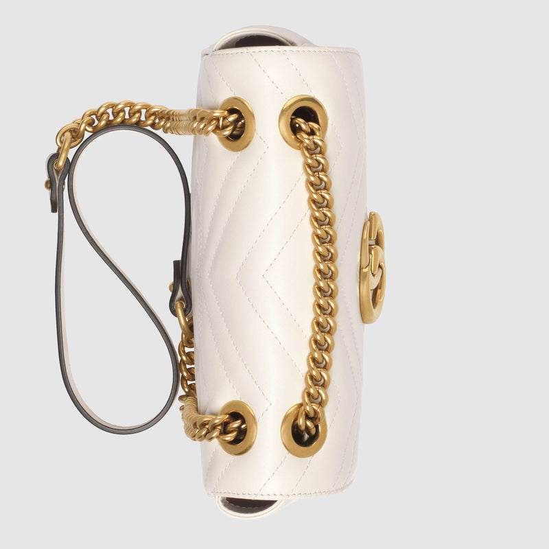 Gucci GG Marmont Matelassé White Leather