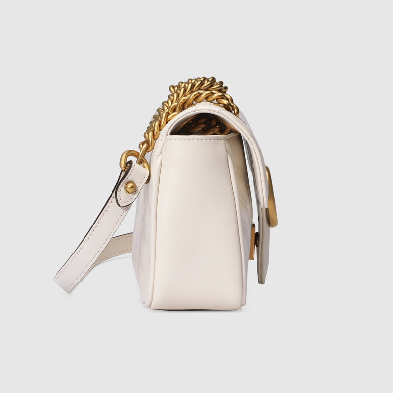 Gucci GG Marmont Matelassé White Leather