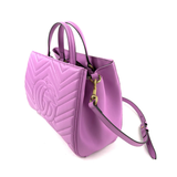 Gucci Small GG Marmont Top Handle Purple Bag