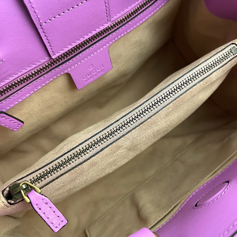Gucci Small GG Marmont Top Handle Purple Bag