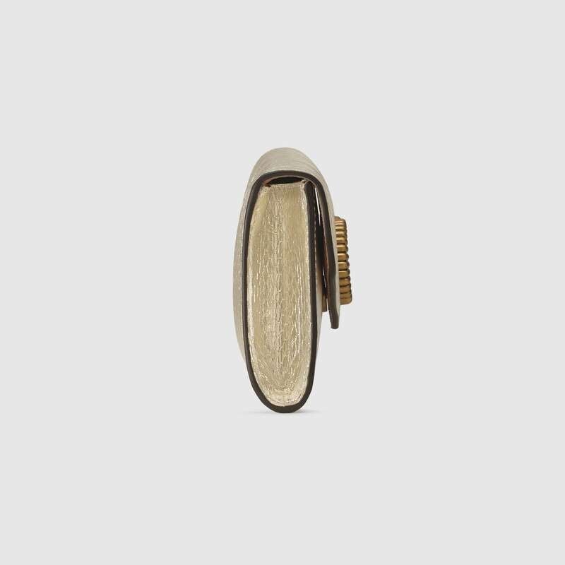 Gucci Broadway Snakeskin Clutch with Double G Silver Snakeskin