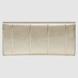 Gucci Broadway Snakeskin Clutch with Double G Silver Snakeskin
