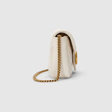 Gucci GG Marmont Matelassé Super Mini Bag White Leather