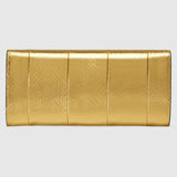 Gucci Broadway Snakeskin Clutch with Double G Gold Snakeskin