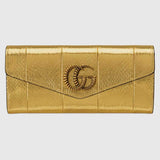 Gucci Broadway Snakeskin Clutch with Double G Gold Snakeskin