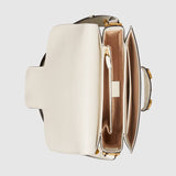 Gucci Horsebit 1955 Shoulder Bag White Leather