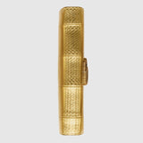 Gucci Broadway Snakeskin Clutch with Double G Gold Snakeskin