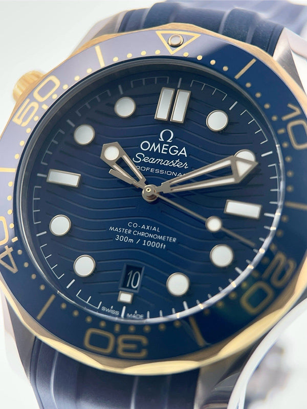 Omega Seamaster Diver Gold & Steel Blue Dial 42mm Auto Men's 210.22.42.20.03.001